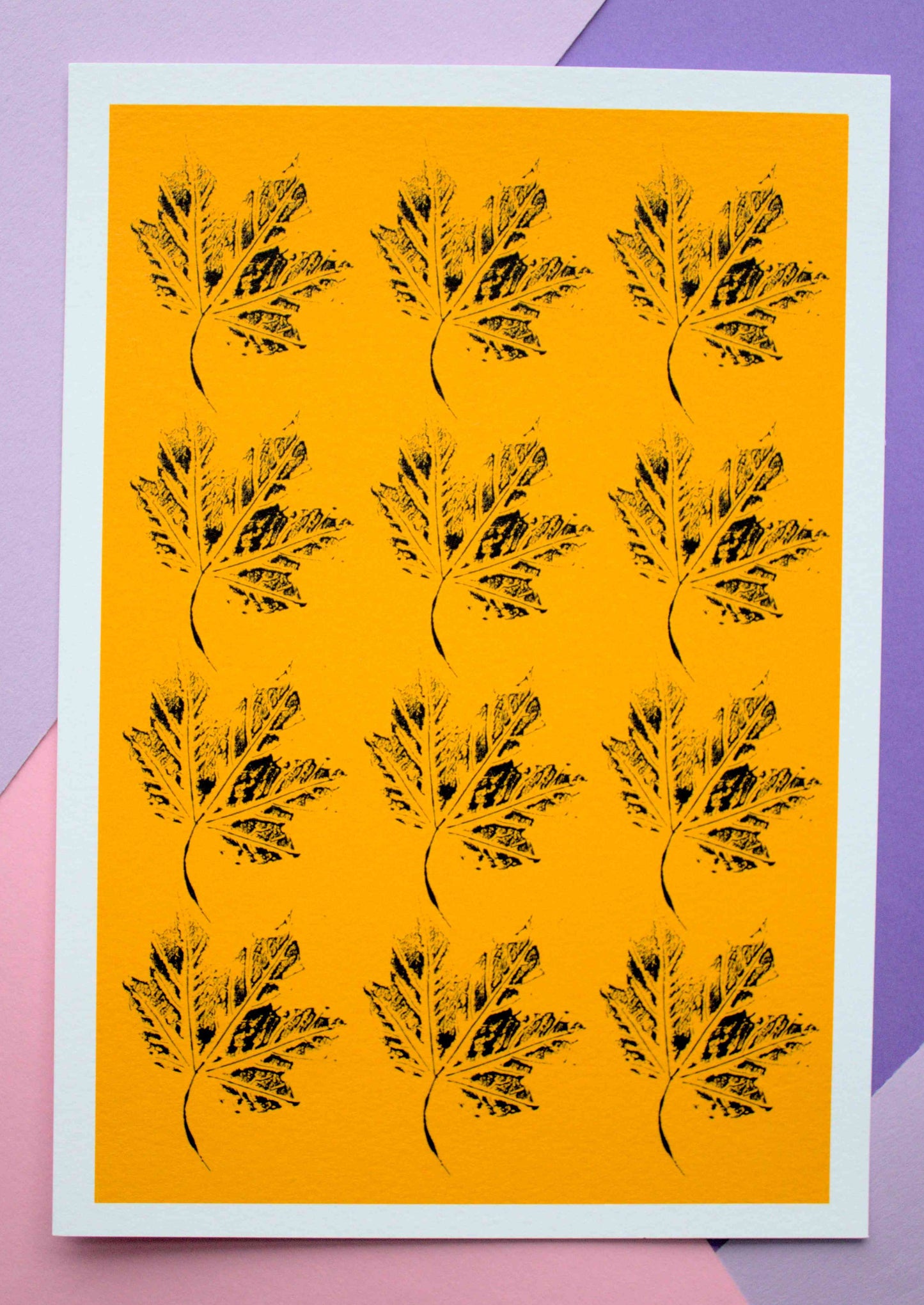 Auburn leaves art print. Available in both A5 and A4.