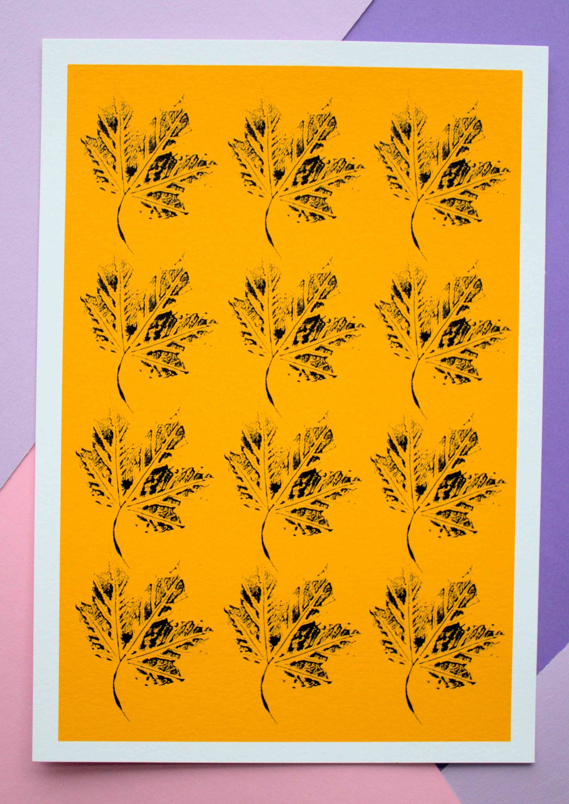 Auburn leaves art print. Available in both A5 and A4.