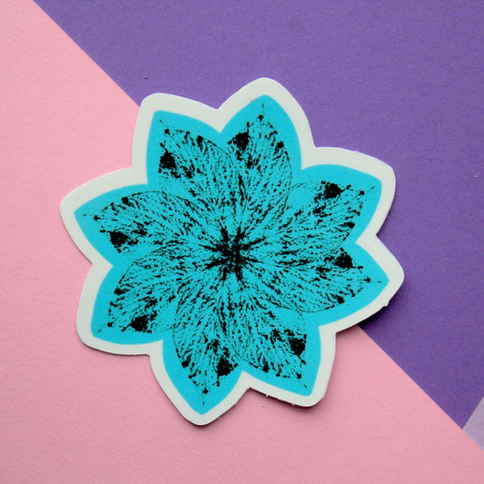 Winter leaf flower sticker